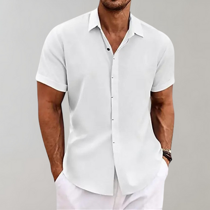 Kurzarmhemd - Leichtes Herren Poloshirt mit Umlegekragen und Knopfleiste-HauteBerlin