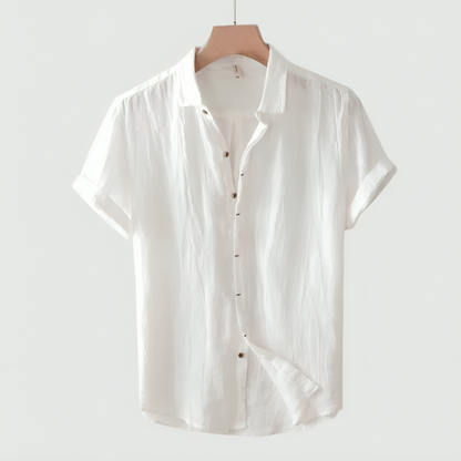 Kurzarmhemd – locker geschnitten – leicht – Button-down-Hemd – Herrenhemden-HauteBerlin