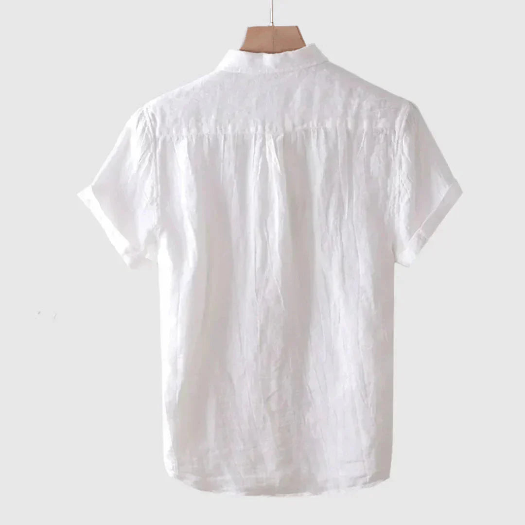 Kurzarmhemd – locker geschnitten – leicht – Button-down-Hemd – Herrenhemden-HauteBerlin