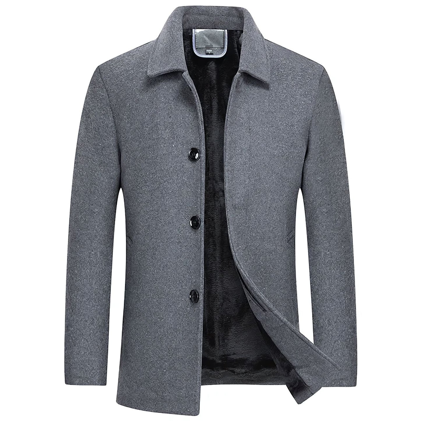 Kurzer Trenchcoat – Einreihig – Maßgeschneidert – Winter-Trenchcoat – Herrenjacke-HauteBerlin