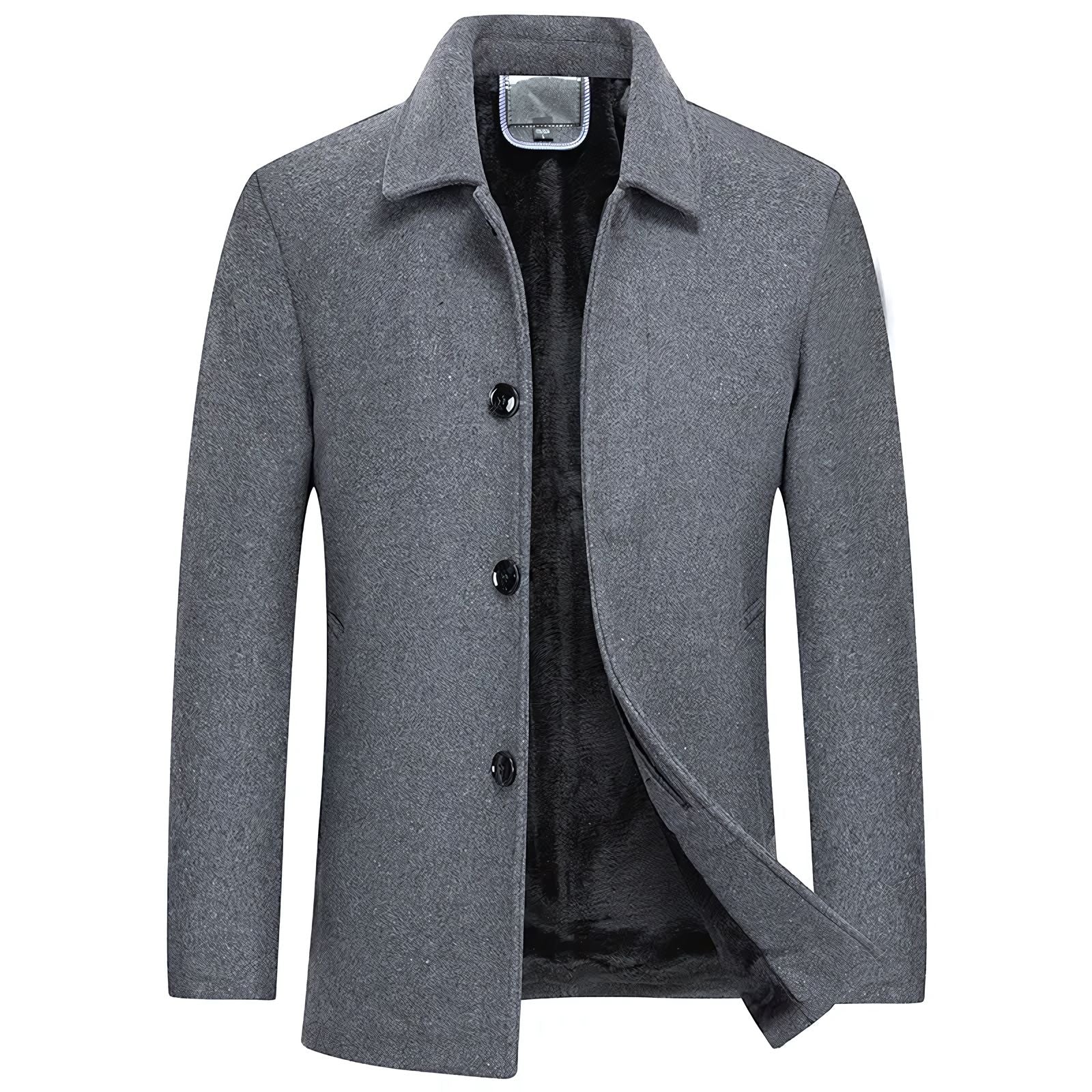 Kurzer Trenchcoat – Einreihig – Maßgeschneidert – Winter-Trenchcoat – Herrenjacke-HauteBerlin