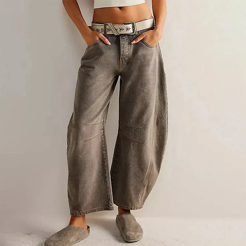 Ardenza – Damen Hose mit Weitem Bein & Modischem High-Waist Schnitt-Braun-XS-HauteBerlin