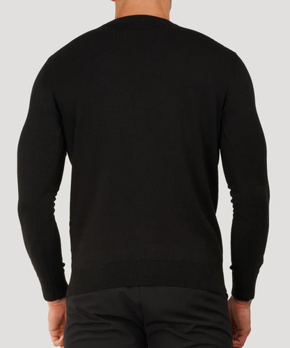 Langarm-T-Shirt – Einfarbig – Hoher Kragen – Pullover – Herrenhemd-HauteBerlin