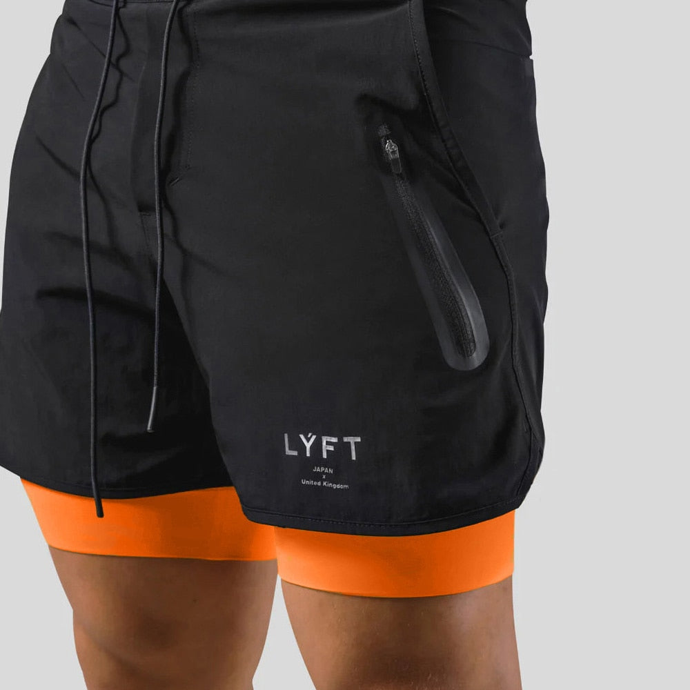 Laufshorts - Herren 2-in-1 Sport Gym Shorts mit Taschen-HauteBerlin