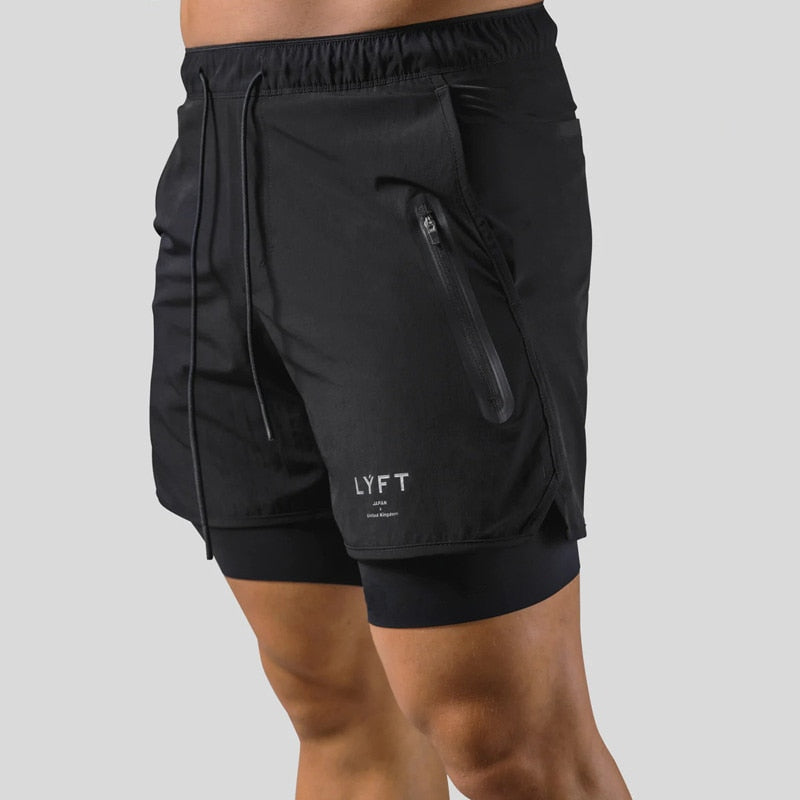 Laufshorts - Herren 2-in-1 Sport Gym Shorts mit Taschen-HauteBerlin