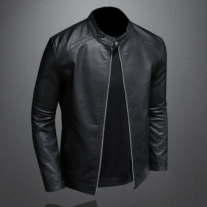 Lederjacke – Reißverschluss – Slim Fit – Bikerjacke – Herren-Lederjacke-HauteBerlin