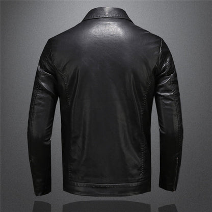 Lederjacke | Schmaler Schnitt | Reißverschluss | Schwarze Jacke | Herren-Lederjacke-HauteBerlin