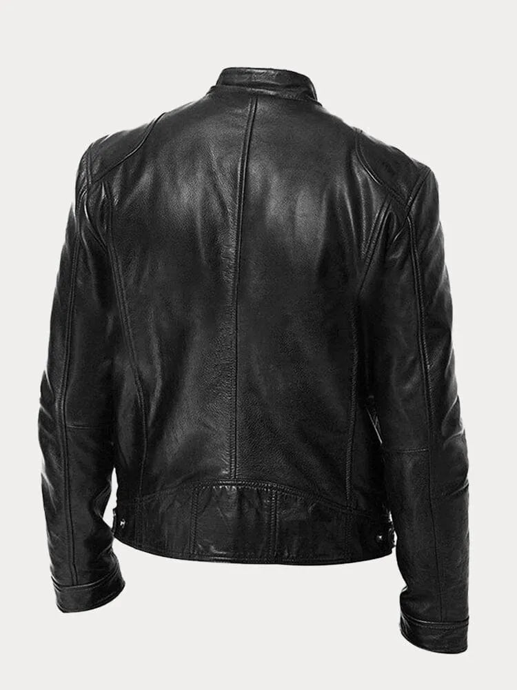 Lederjacke | Zip-Up | Regular Fit | Bikerjacke | Herren Lederjacke-HauteBerlin
