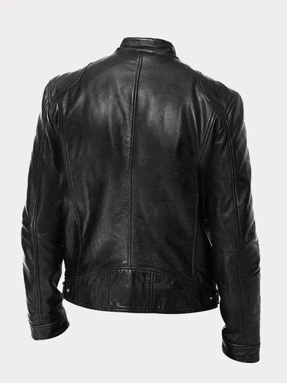 Lederjacke | Zip-Up | Regular Fit | Bikerjacke | Herren Lederjacke-HauteBerlin
