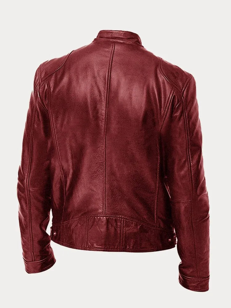 Lederjacke | Zip-Up | Regular Fit | Bikerjacke | Herren Lederjacke-HauteBerlin