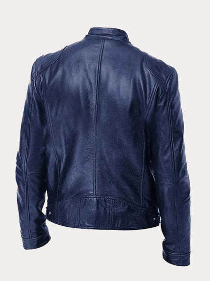 Lederjacke | Zip-Up | Regular Fit | Bikerjacke | Herren Lederjacke-HauteBerlin