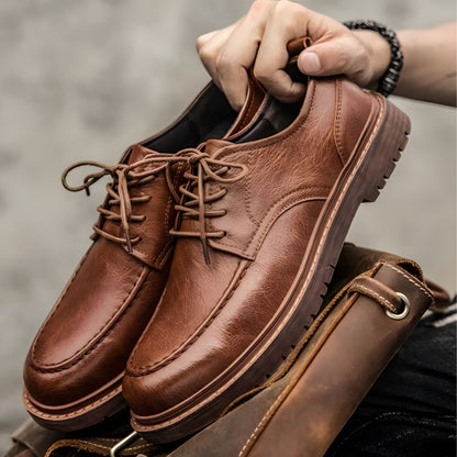 Lederschuhe – Herren, schwarzbraune Schnürschuhe im Chunky-Oxford-Stil-HauteBerlin