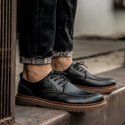 Lederschuhe – Herren, schwarzbraune Schnürschuhe im Chunky-Oxford-Stil-HauteBerlin
