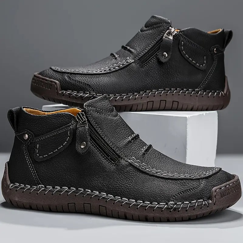 Lederschuhe - Rutschfest - Orthopädisch - Lederstiefel - Herrenschuhe-HauteBerlin