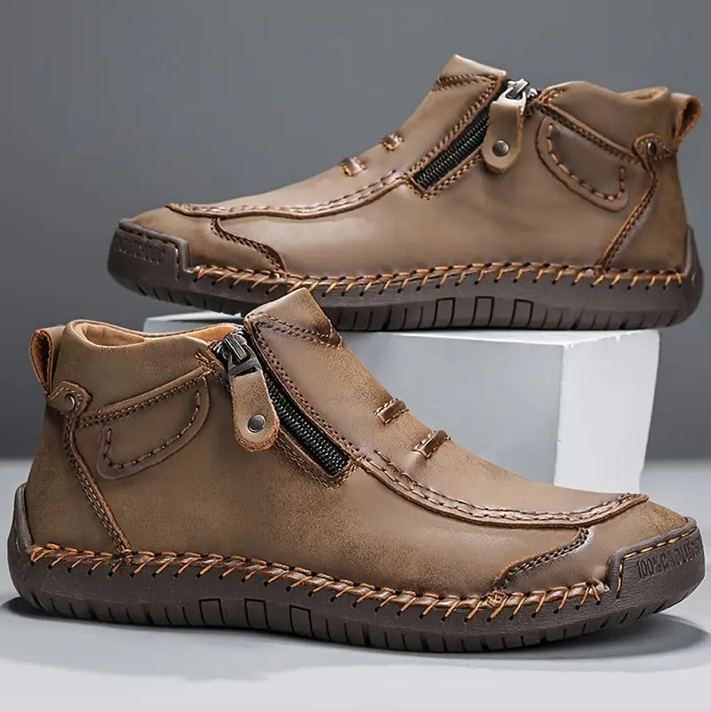 Lederschuhe - Rutschfest - Orthopädisch - Lederstiefel - Herrenschuhe-HauteBerlin