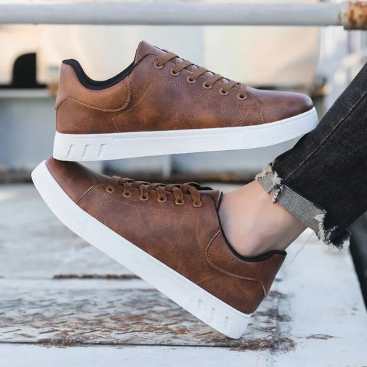 Ledersneakers | Lässig | Schnürsenkel | Trendy Sneakers | Herrensneakers-HauteBerlin
