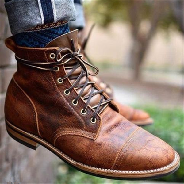 Lederstiefel | Braun | Schnürstiefel | Stiefeletten | Herrenstiefel-HauteBerlin