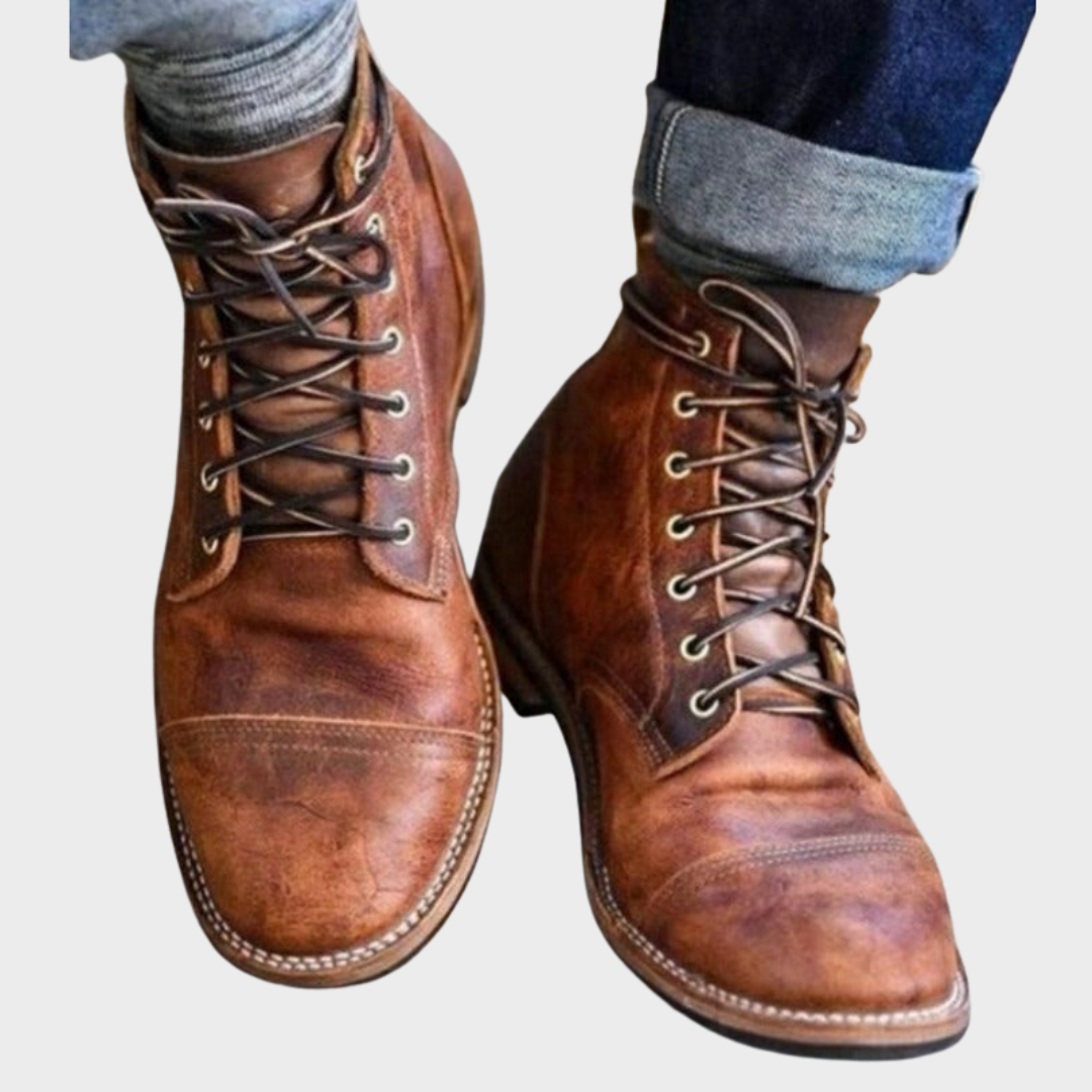 Lederstiefel | Braun | Schnürstiefel | Stiefeletten | Herrenstiefel-HauteBerlin