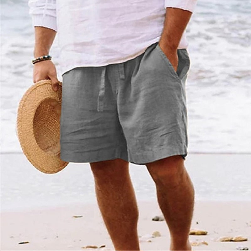 Leinen-Shorts | Lockere Passform | Kordelzug | Sommer-Shorts | Herrenshorts-HauteBerlin