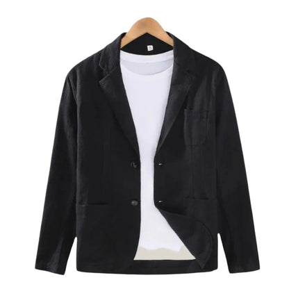 Leinenblazer – Lässiger einreihiger Sommerblazer für Männer-HauteBerlin