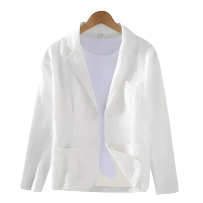 Leinenblazer – Lässiger einreihiger Sommerblazer für Männer-HauteBerlin