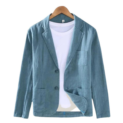 Leinenblazer – Lässiger einreihiger Sommerblazer für Männer-HauteBerlin