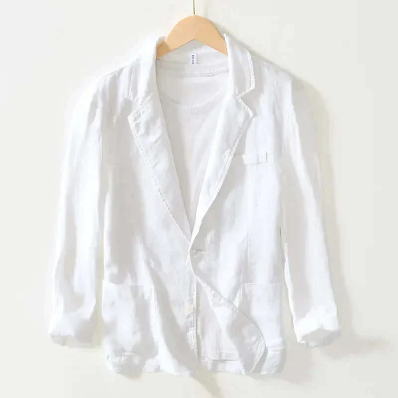 Leinenblazer – Leichte, lässige Einreiher-Blazerjacke für Herren-HauteBerlin