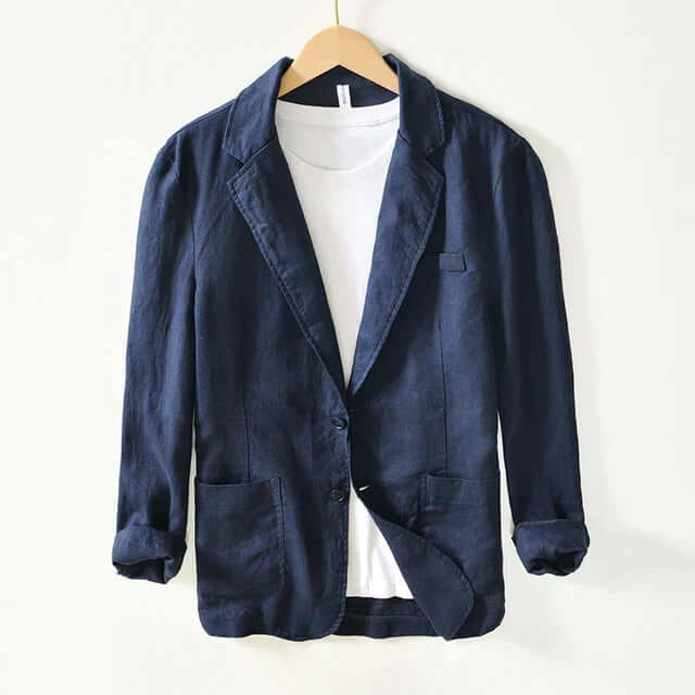 Leinenblazer – Leichte, lässige Einreiher-Blazerjacke für Herren-HauteBerlin