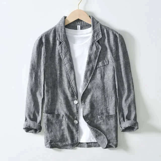 Leinenblazer – Leichte, lässige Einreiher-Blazerjacke für Herren-HauteBerlin