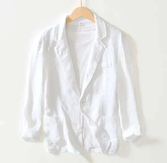 Leinenblazer – Leichte, lässige Einreiher-Blazerjacke für Herren-HauteBerlin