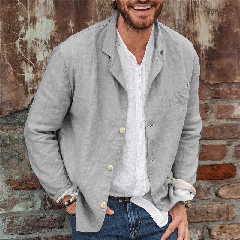 Leinenblazer | Leichtgewicht | Lockere Passform | Leinenjacke | Herrenbekleidung-HauteBerlin