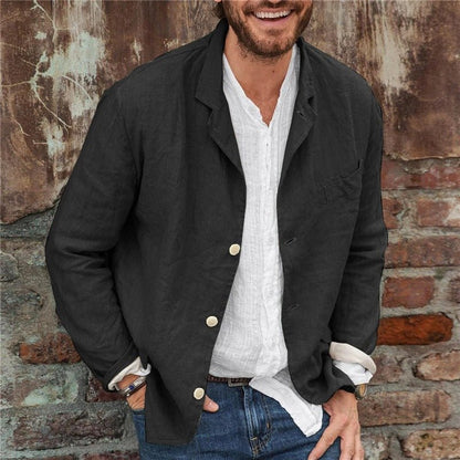 Leinenblazer | Leichtgewicht | Lockere Passform | Leinenjacke | Herrenbekleidung-HauteBerlin
