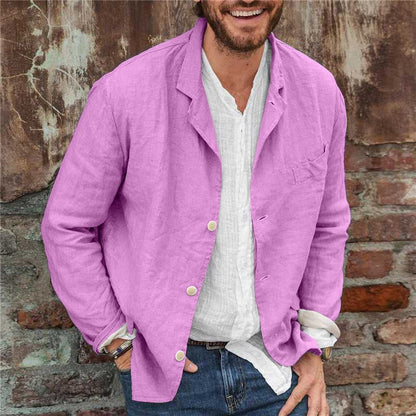 Leinenblazer | Leichtgewicht | Lockere Passform | Leinenjacke | Herrenbekleidung-HauteBerlin