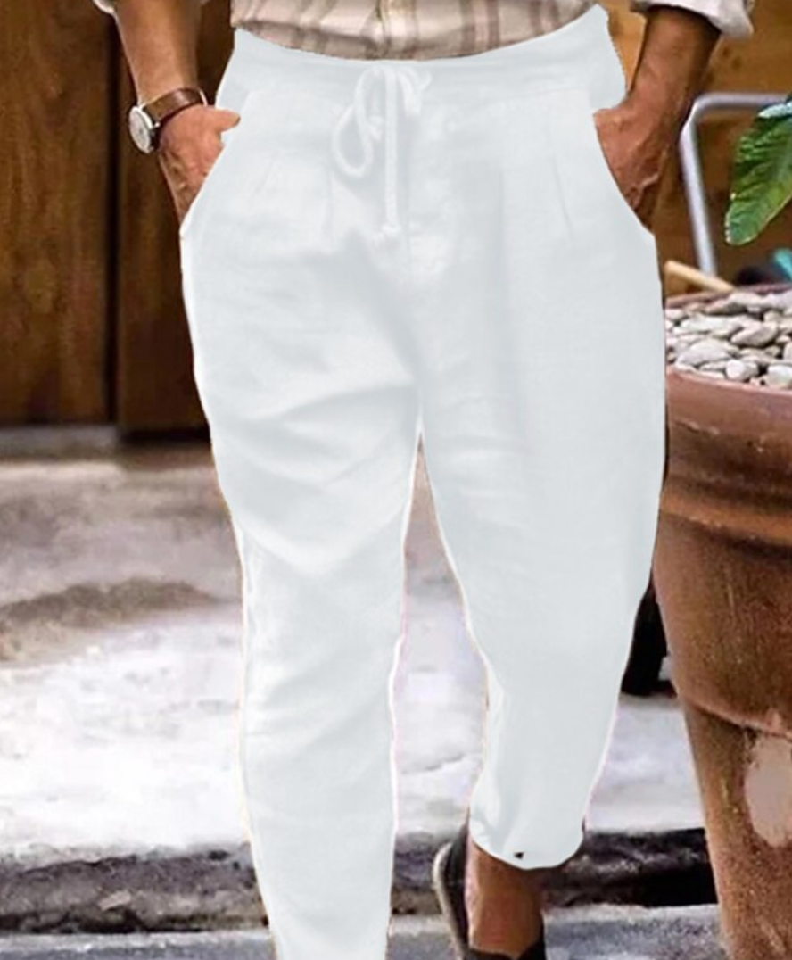 Leinenhose | Drawstring | Loose Fit | Sommerkleidung | Herrenhosen-HauteBerlin