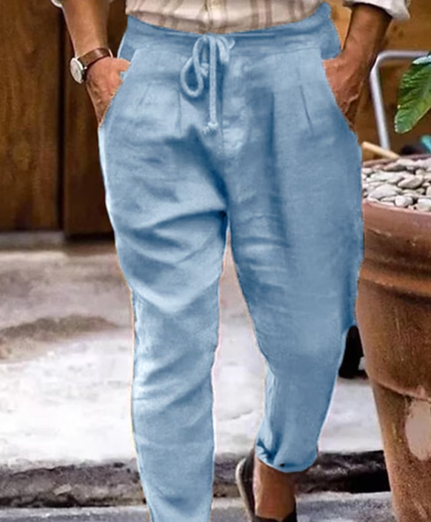 Leinenhose | Drawstring | Loose Fit | Sommerkleidung | Herrenhosen-HauteBerlin