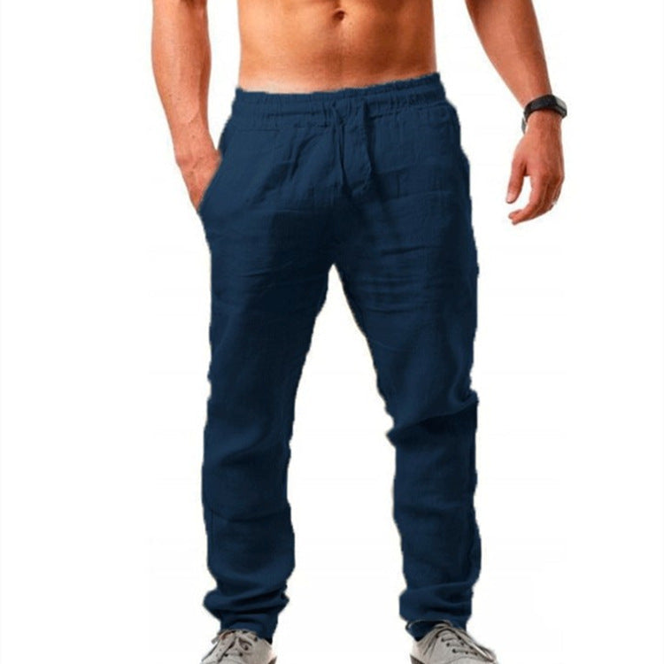 Leinenhose | Elastische Taille | Kordelzug | Sommerhose | Leinenbekleidung für Herren-HauteBerlin