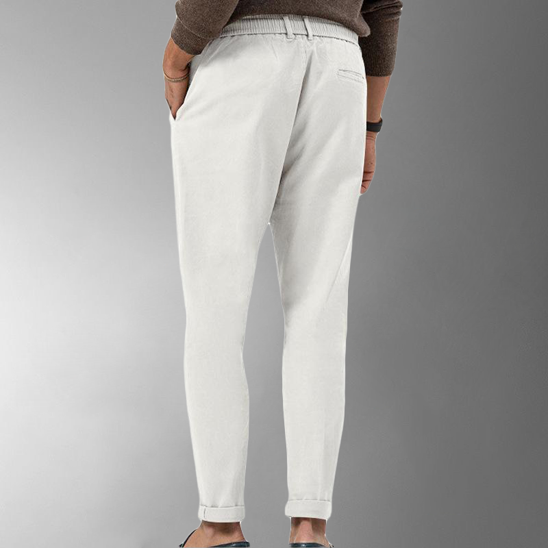 Leinenhose - Herren-Freizeithose aus Leinen mit Kordelzug für den Sommer-HauteBerlin