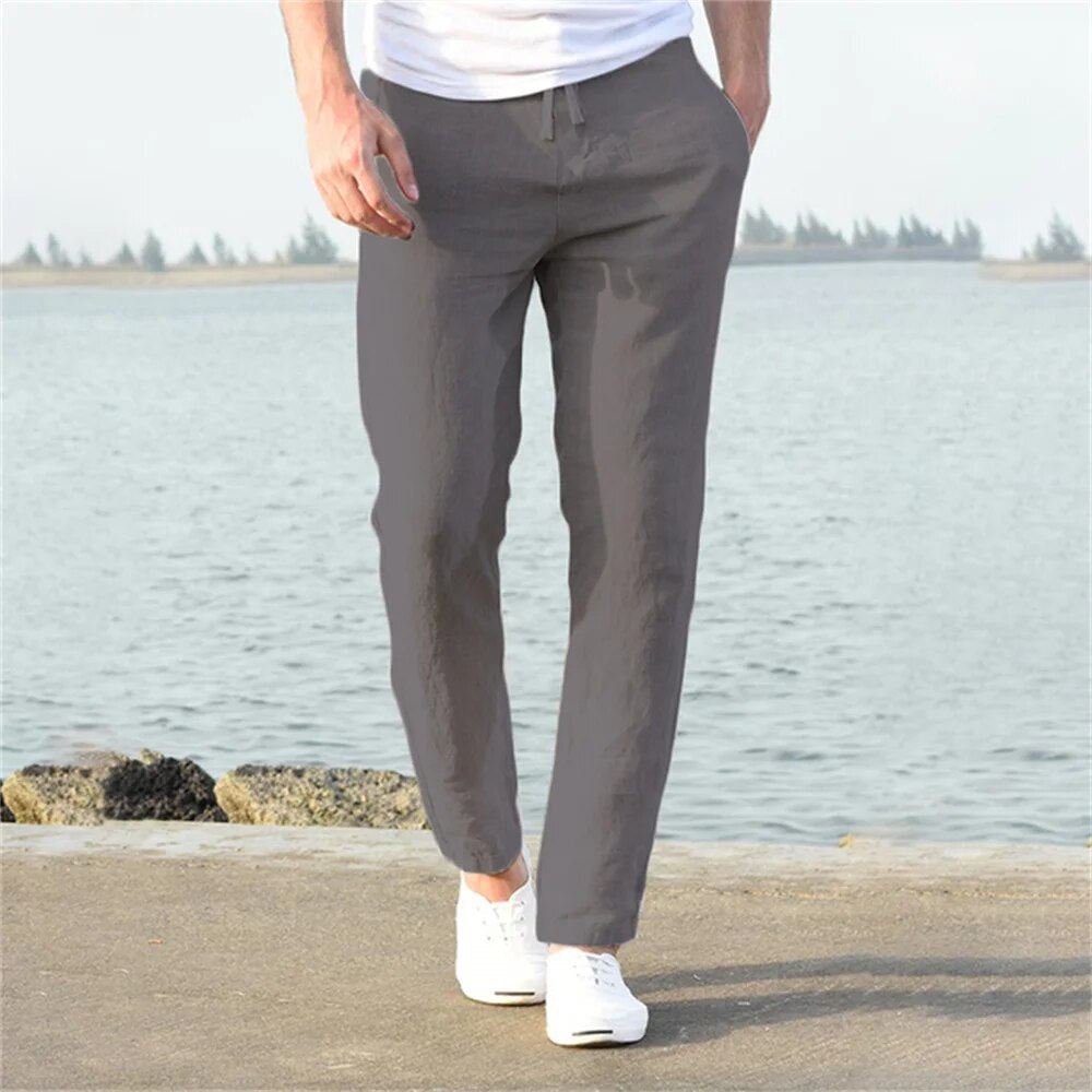 Leinenhose – Leichte Herrenhose mit geradem Bein für den Sommer-HauteBerlin