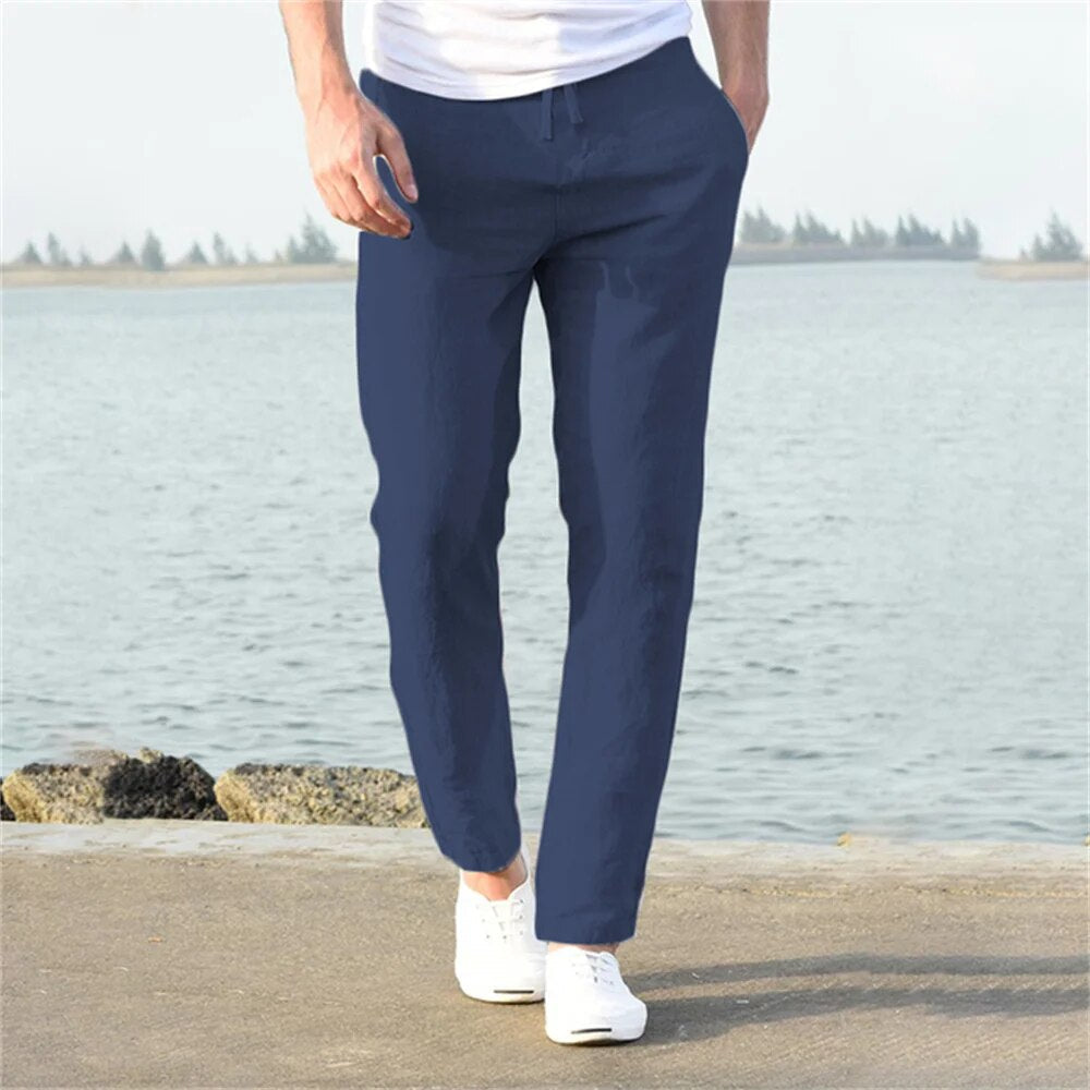 Leinenhose – Leichte Herrenhose mit geradem Bein für den Sommer-HauteBerlin