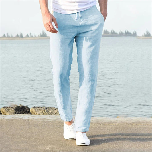 Leinenhose – Leichte Herrenhose mit geradem Bein für den Sommer-HauteBerlin