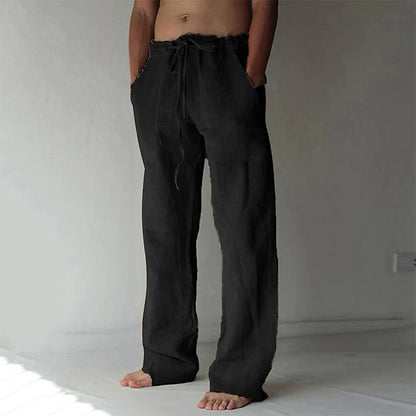 Leinenhose – Locker sitzend – Kordzug – Sommerhose – Herren-Leinenhose-HauteBerlin