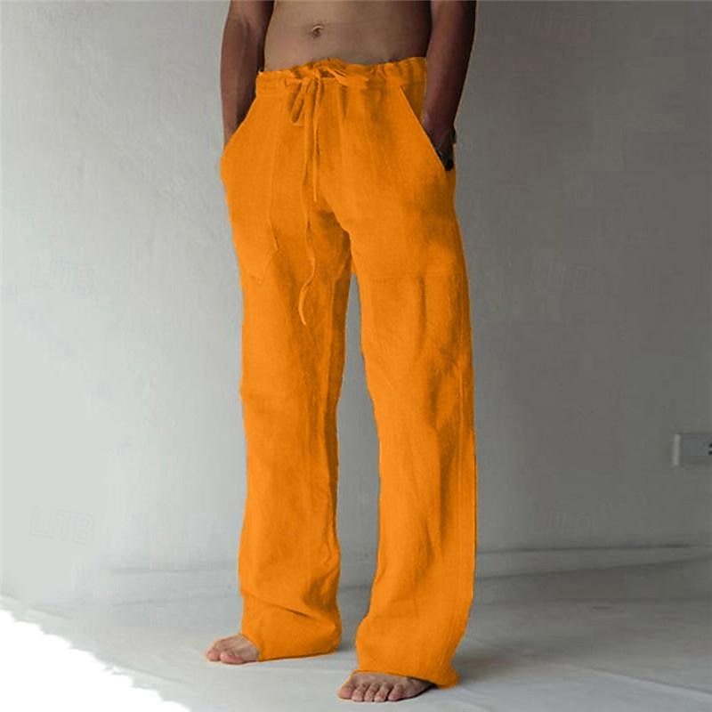 Leinenhose – Locker sitzend – Kordzug – Sommerhose – Herren-Leinenhose-HauteBerlin