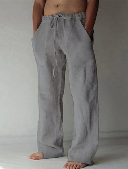 Leinenhose – Locker sitzend – Kordzug – Sommerhose – Herren-Leinenhose-HauteBerlin