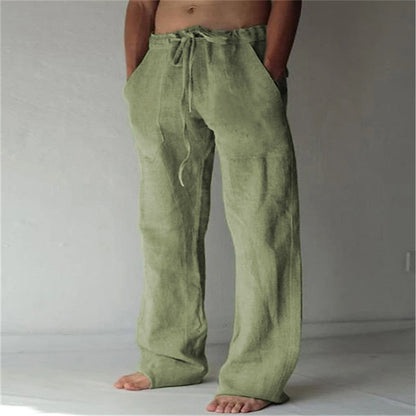 Leinenhose – Locker sitzend – Kordzug – Sommerhose – Herren-Leinenhose-HauteBerlin