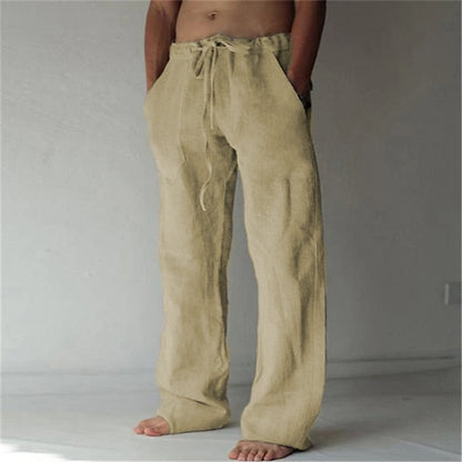 Leinenhose – Locker sitzend – Kordzug – Sommerhose – Herren-Leinenhose-HauteBerlin