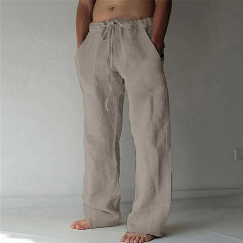 Leinenhose – Locker sitzend – Kordzug – Sommerhose – Herren-Leinenhose-HauteBerlin