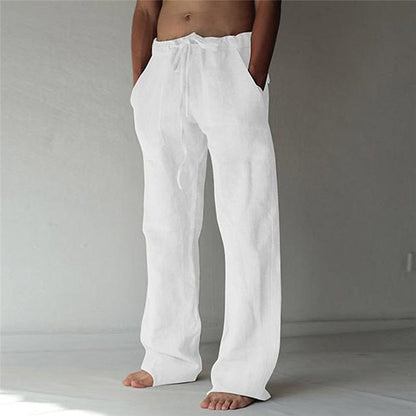 Leinenhose – Locker sitzend – Kordzug – Sommerhose – Herren-Leinenhose-HauteBerlin