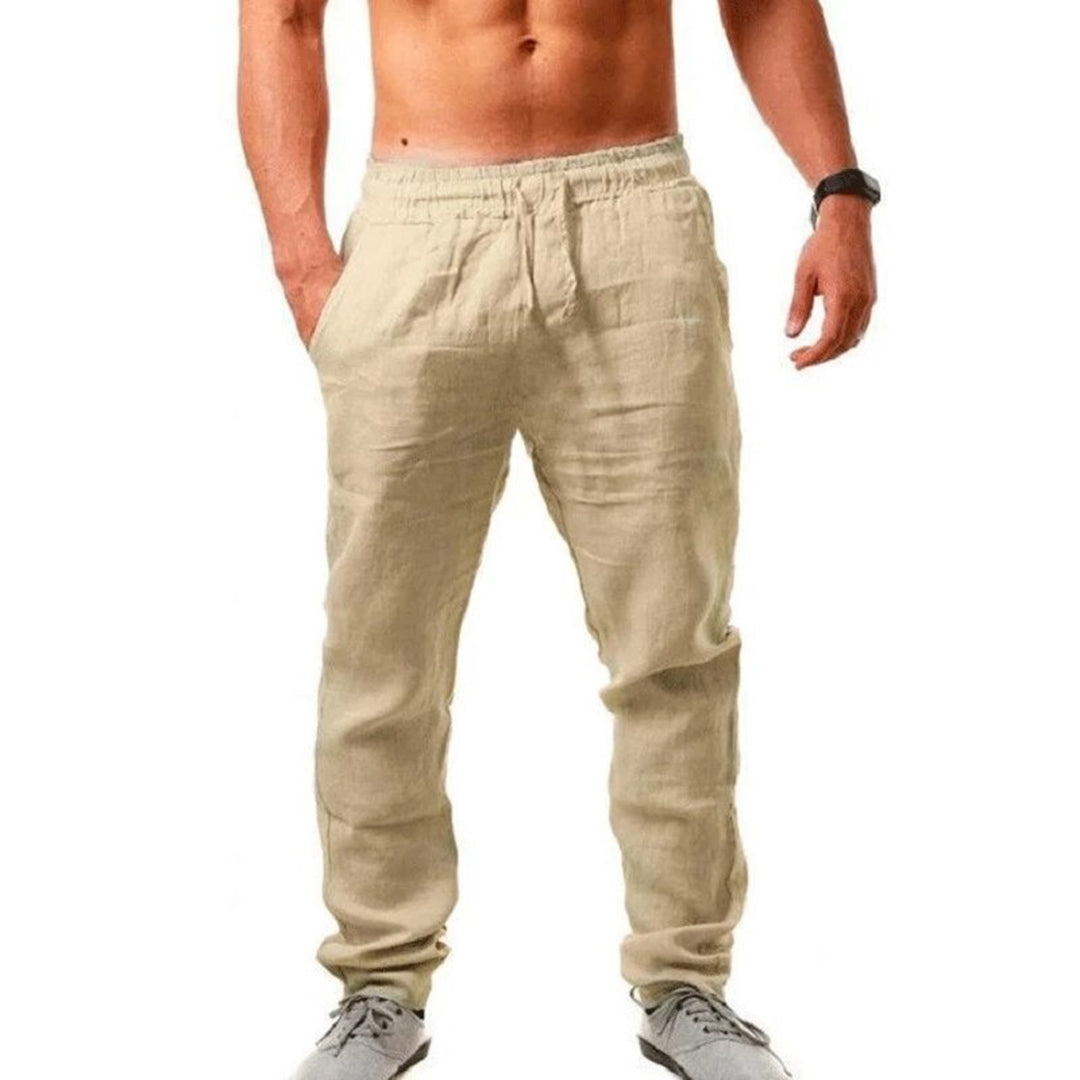 Leinenhose – Sommerhose für Männer mit elastischem Bund und lockerer Passform-HauteBerlin
