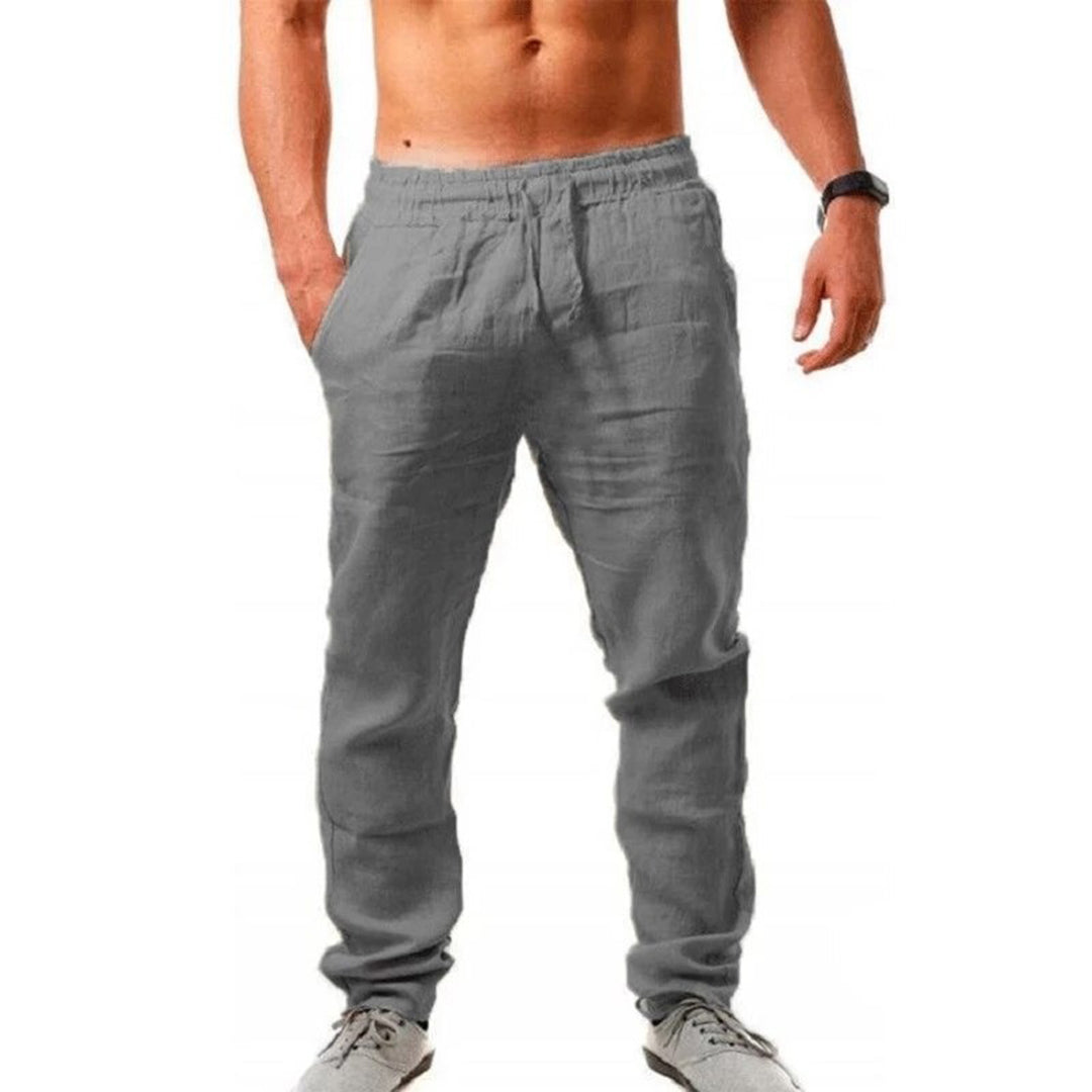 Leinenhose – Sommerhose für Männer mit elastischem Bund und lockerer Passform-HauteBerlin
