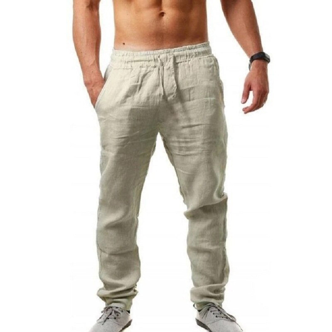 Leinenhose – Sommerhose für Männer mit elastischem Bund und lockerer Passform-HauteBerlin